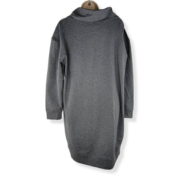 Nordstrom Gray Sweatshirt Dress 1/4 zip up Medium - Picture 3 of 4